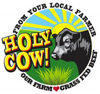 Holy Cow Logo - From your local farmer - grass fed beef